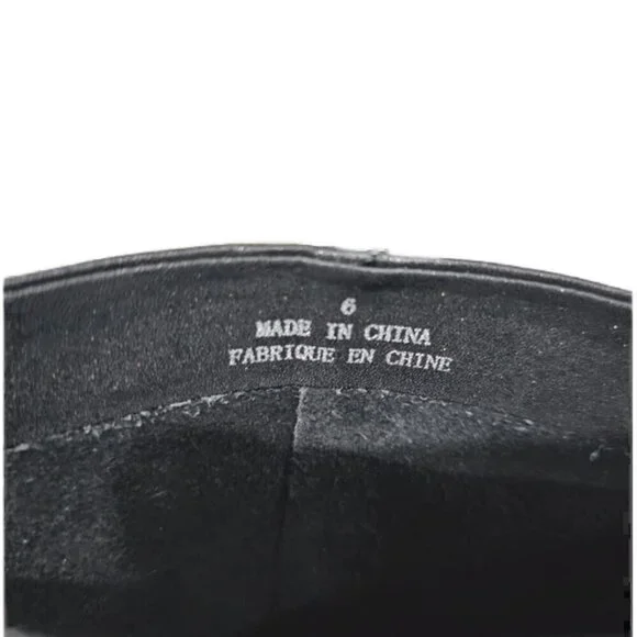 Jeffrey Campbell Black Knee High Leather Boots - Picture 11 of 12